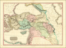 Turkey, Middle East and Turkey & Asia Minor Map By John Pinkerton