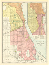 Railway Terminal Map of Chicago By Rand McNally & Company