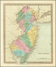 New Jersey Map By David Hugh Burr