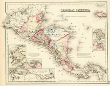 Central America Map By Joseph Hutchins Colton