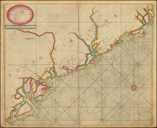 A Large Draft of South Carolina from Cape Roman to Port Royall By Mount & Page