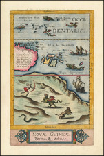 Australia and Other Pacific Islands Map By Cornelis de Jode