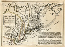 New England and Mid-Atlantic Map By Herman Moll