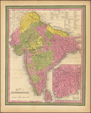 India Map By Samuel Augustus Mitchell