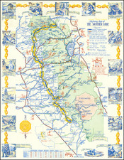 The Golden Chain Council Highway Map of the Northern & Southern Mines The Mother Lode By William Wintle