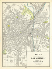Los Angeles Map By George F. Cram