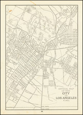 Official Map of the City of Los Angeles Cal. (San Diego on the verso) By George F. Cram