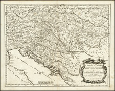 Hungary, Balkans, Croatia & Slovenia, Bosnia & Herzegovina and Serbia & Montenegro Map By Giacomo Giovanni Rossi