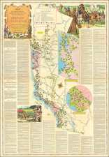 A Map of the Missions, Presidios, Pueblos and Some of the More Interesting Ranchos of Spanish California Together with the Routes of the Principal Land Explorations Therein. By Lowell Butler