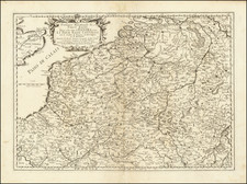 Netherlands and Belgium Map By Giacomo Giovanni Rossi