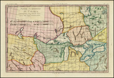 Midwest, Michigan, Minnesota, Wisconsin and Western Canada Map By Rigobert Bonne