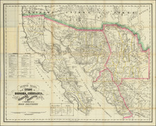 Nuevo Mapa de los Estados de Sonora, Chihuahua, Sinaloa, Durango y Territorio de la Baja California . . .  By Adrien Gensoul