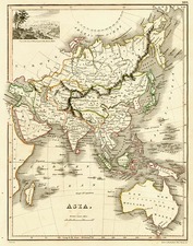 Asia, Asia, Australia & Oceania and Australia Map By John Wyld