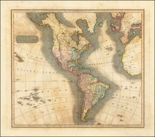 America Map By W. & D. Lizars