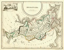 Asia, Central Asia & Caucasus and Russia in Asia Map By John Wyld