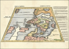 British Isles, Netherlands, Poland, Baltic Countries, Scandinavia and Germany Map By Martin Waldseemüller