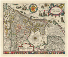 Netherlands Map By Willem Janszoon Blaeu