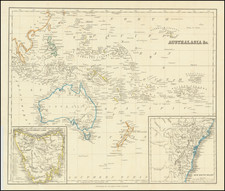 Australia and Oceania Map By Blackie & Son