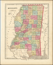 Mississippi Map By Sidney Morse  &  Samuel Breese