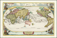 World and California as an Island Map By Heinrich Scherer