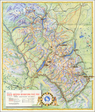 Rocky Mountains, Montana and Canada Map By Great Northern Railway Co.