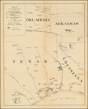 Louisiana, Texas and Geological Map By Anonymous