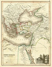 Europe, Mediterranean, Asia, Middle East and Turkey & Asia Minor Map By John Wyld