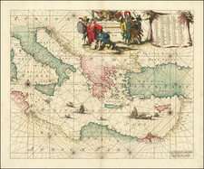Italy, Mediterranean, Turkey & Asia Minor and Greece Map By Reiner & Joshua Ottens