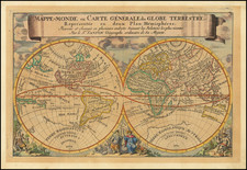 World and Other California Cities Map By Anonymous / Nicolas Sanson