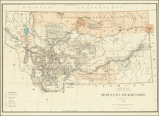 Montana Map By General Land Office