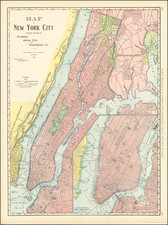 Map of New York City, Brooklyn, Jersey City, and Westchester Co. . . .  By Rand McNally & Company