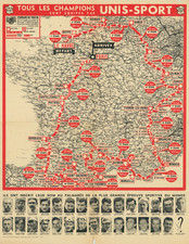 France and Pictorial Maps Map By Unis-Sport