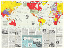 World and World War II Map By News Map of the Week Inc.