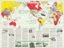 World and World War II Map By News Map of the Week Inc.