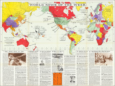 World and World War II Map By News Map of the Week Inc.
