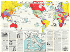 World and World War II Map By News Map of the Week Inc.