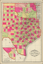 Texas and Plains Map By H.C. Tunison