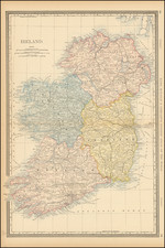 Ireland Map By William Rand  &  Andrew McNally