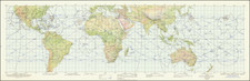 World and Space Exploration Map By Aeronautical Chart and Information Center / NASA