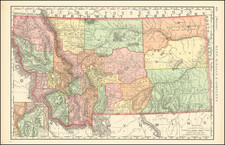 Montana Map By William Rand  &  Andrew McNally