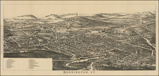 Bennington, Vermont (Birdseye View) By L.H. Burleigh