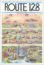 Pictorial Maps and Boston Map By Kirby Scudder  &  Pacific Ventures