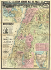 Holy Land Map By B. S. Demarest