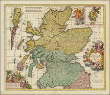 (Scotland) Novissima Regni Scotie Septentrionalis et Meridionalis Tabula, Divisae in Ducatus, Comitatus, Vice-Comitatus, Provincias Praefecturas, Dominia et Insulas. Auctore I. Covens et C. Mortier. [The Newest Map of the Northern and Southern Kingdom of Scotland, Divided into Duchies, Counties, Vice-Counties, Provinces, Prefectures, Dominions, and Islands. By J. Covens and C. Mortier.] By Johannes Covens  &  Cornelis Mortier