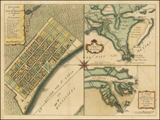 [ New Orleans ] Grondvlakte van Nieuw Orleans, de Hoofdstad van Louisiana [with] De Uitloop vande Rivier Missisippi [and] De Oostelyke ingang van de Missisippi met cen Plan van het Fort . . .  By Isaak Tirion