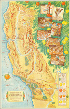 Sunkist Map of California By Cal Rambeau