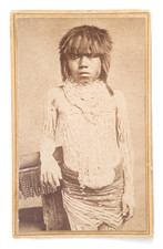 (Arizona Native American Photograph) [Original CDV of a Pima or Apache Child]