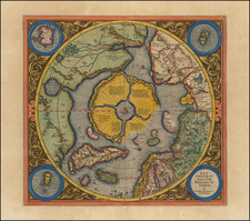 (Arctic) Septentrionalium Terrarum descriptio By Gerard Mercator