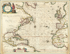 Atlantic Ocean and North America Map By Jan Jansson