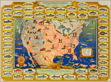 United States and Pictorial Maps Map By Charles DeFeo